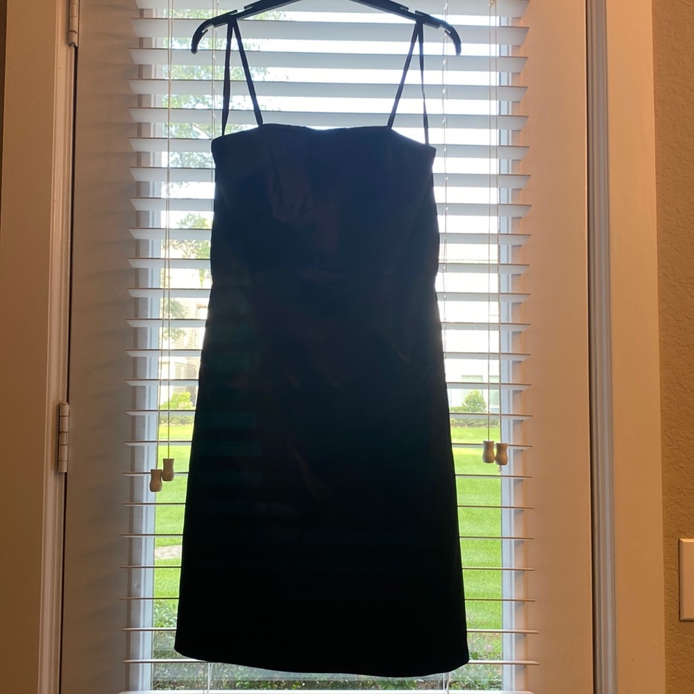 Black satin dress, size 6, BCBG